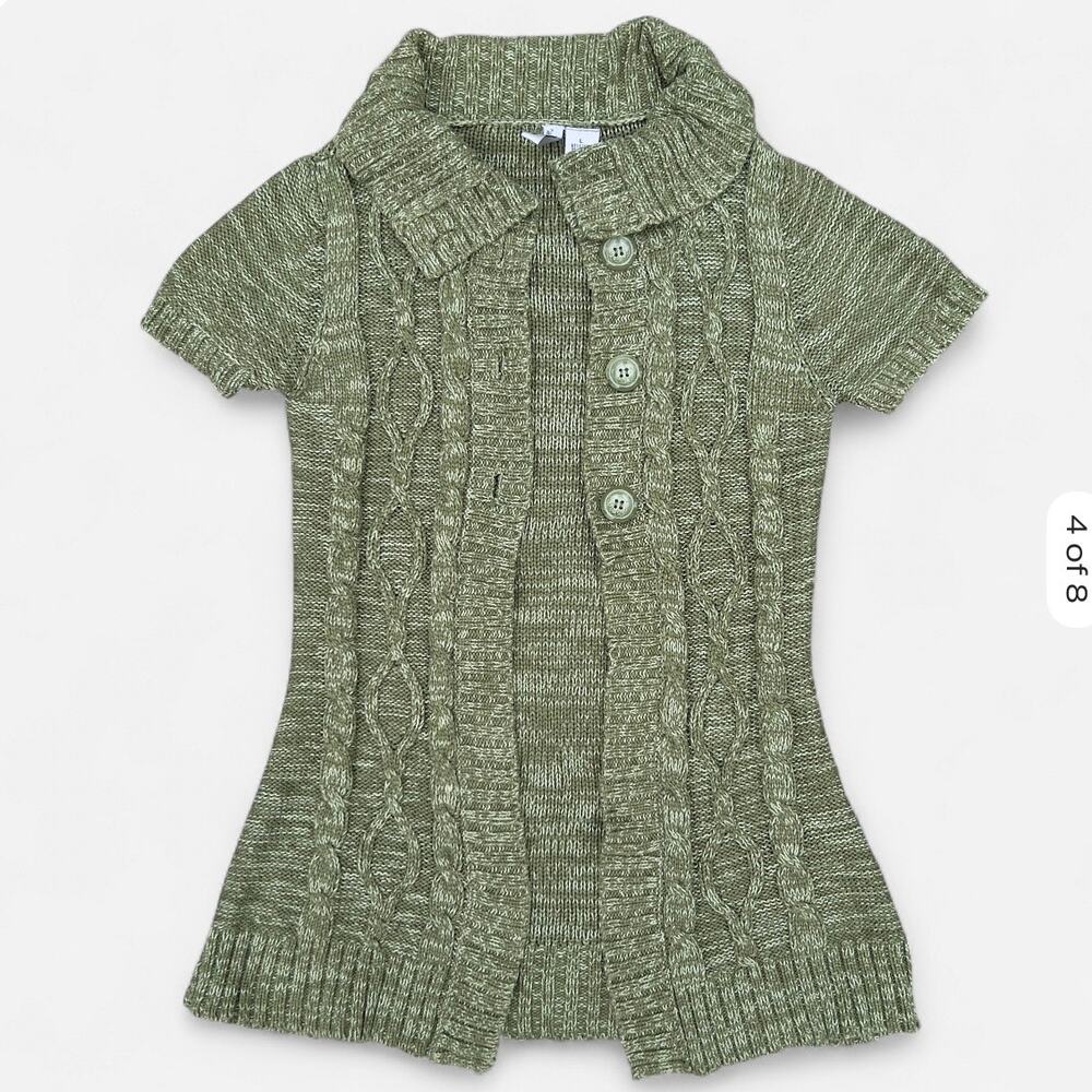 Daisy Vintage Fairycore Y2K Knit Short Sleeve Button Up